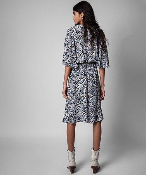 ZADIG&VOLTAIRE（ザディグエヴォルテール） 半袖ワンピース S ブルー系