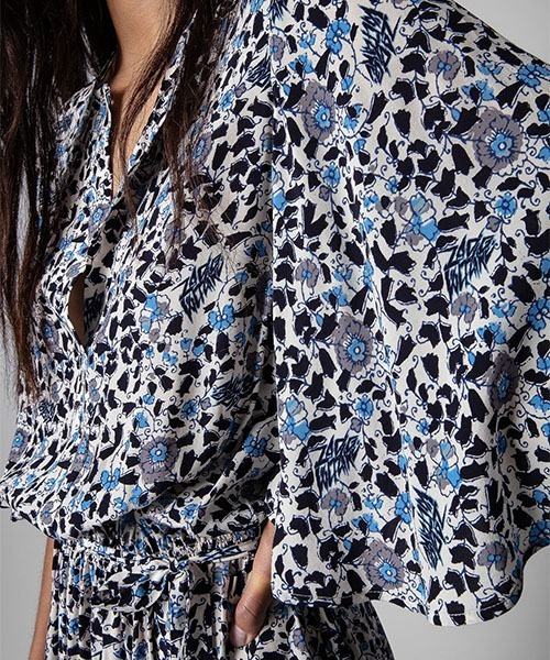 ZADIG&VOLTAIRE（ザディグエヴォルテール） 半袖ワンピース S ブルー系