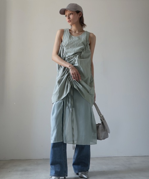 「Ulysses」 「Doula Doula」ノースリーブワンピース F ベージュ レディース_画像5