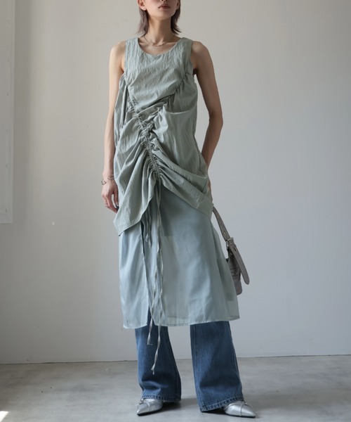 「Ulysses」 「Doula Doula」ノースリーブワンピース F ベージュ レディース_画像6