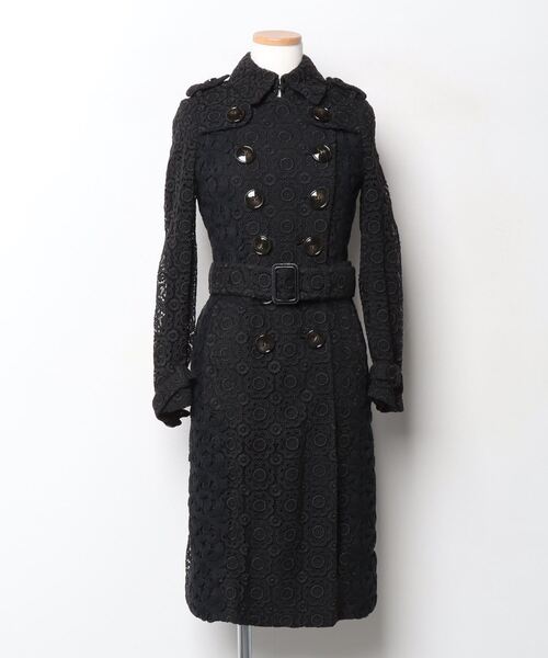 バーバリー　プローサム　トレンチコート　【48】　ブラック BURBERRY (バーバリー) コットン トレンチコート CHELSEA BB4073743 48