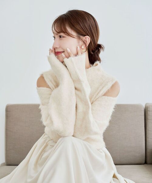 cle blatt ニット セーター ボレロ付き3wayニット レディース