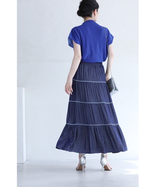 「CAWAII」 フレアスカート FREE ブルー レディース_画像9