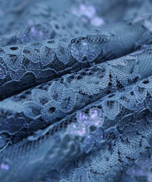 「DRESS PLUS」 半袖ワンピース X-LARGE グレイッシュブルー レディース_画像9