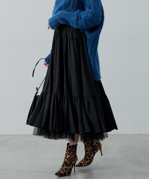 LA BELLE ETUDE（ラベルエチュード） フレアスカート FREE ブラック