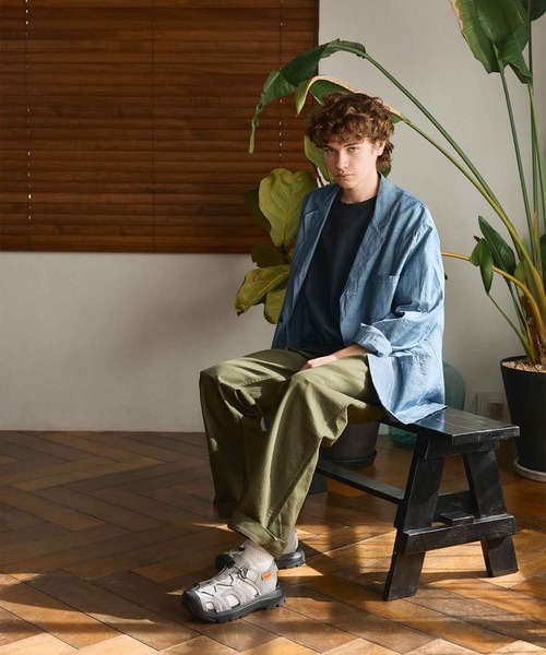「UNIVERSAL OVERALL」 フラットサンダル 6 カーキ レディース_画像7