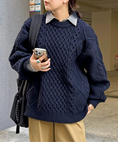 CPCM（シーピーシーエム） 長袖ニット M ネイビー メンズ : ZOZOTOWN