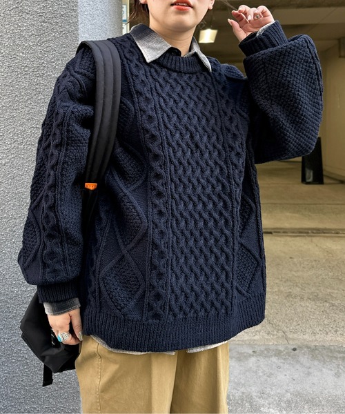 CPCM（シーピーシーエム） 長袖ニット M ネイビー メンズ : ZOZOTOWN