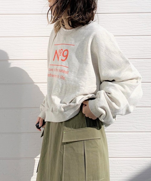 「Q」 スウェットカットソー MEDIUM レモンイエロー レディース_画像7