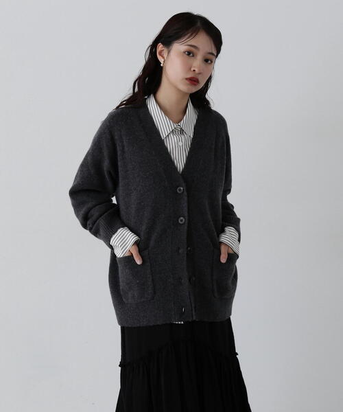 「N.（N. Natural Beauty Basic）」 ニットカーディガン MEDIUM ライトグレー レディース_画像9