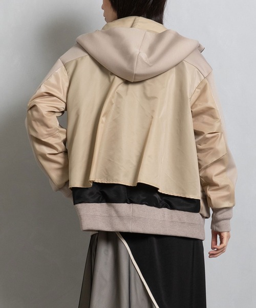 ★ MARECHAL TERRE トレンチブルゾン MA-1 MARECHAL TERRE（マルシャルテル） ブルゾン MEDIUM ネイビー