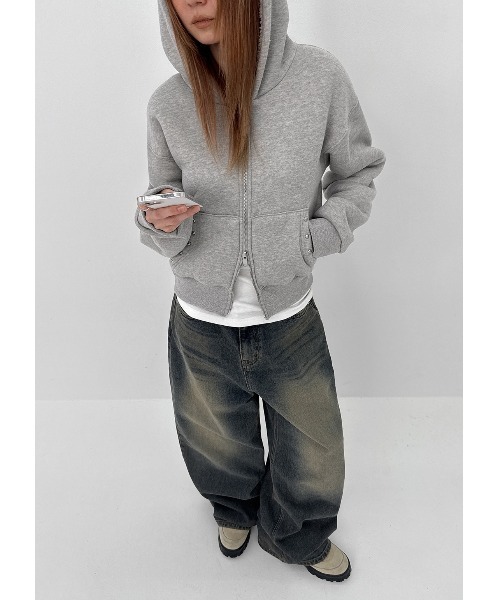BLACKUP パーカー BLACKUP（ブラックアップ） パーカー 「MADE」 リベットボアスウェット