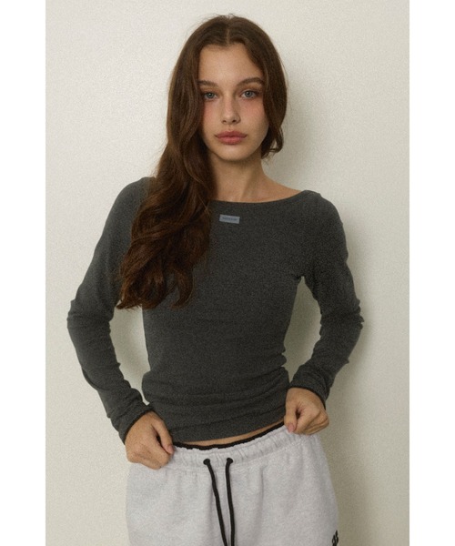 ALEXIA STAM（アリシアスタン） tシャツ Wellness Contrast Cuff Long