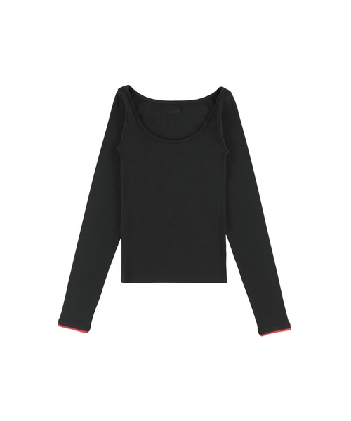 ALEXIA STAM（アリシアスタン） tシャツ Wellness Contrast Cuff Long