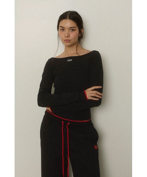 ALEXIA STAM（アリシアスタン） tシャツ Wellness Contrast Cuff Long