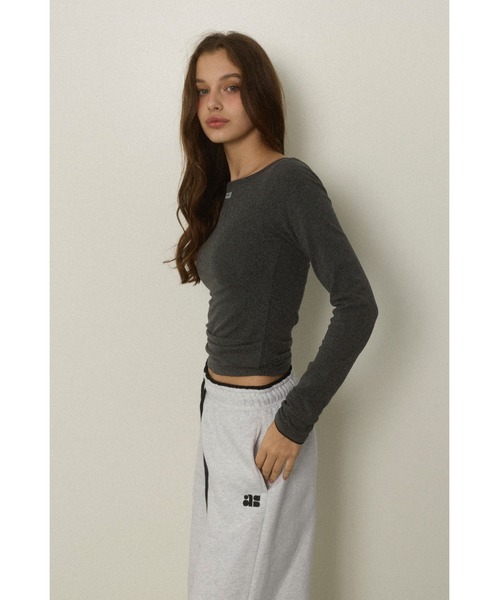 ALEXIA STAM（アリシアスタン） tシャツ Wellness Contrast Cuff Long