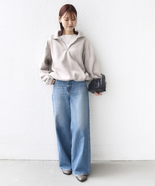 SHIPS（シップス） tシャツ 「洗濯機可能」フリース 裾 ドロスト