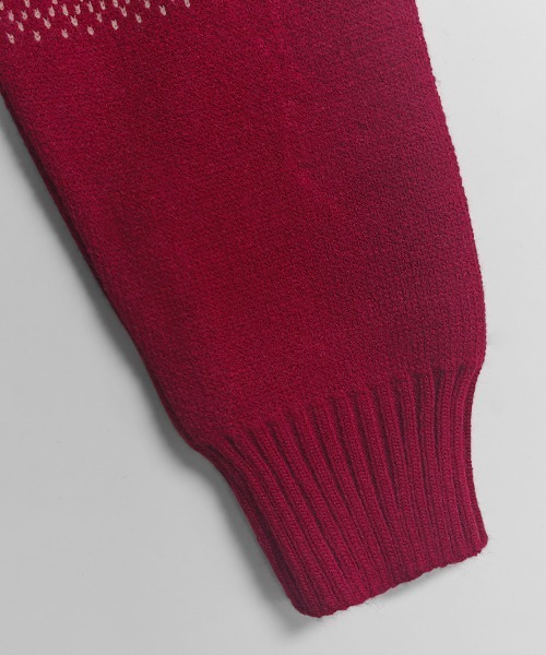 ニット セーター ノルディック柄タートルネックニット レディース