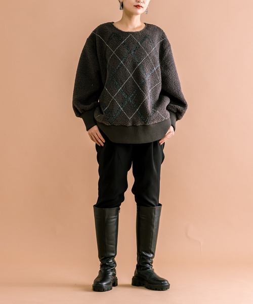 「ear PAPILLONNER」 「SUM1 STYLE」長袖カットソー FREE グレー レディース_画像2