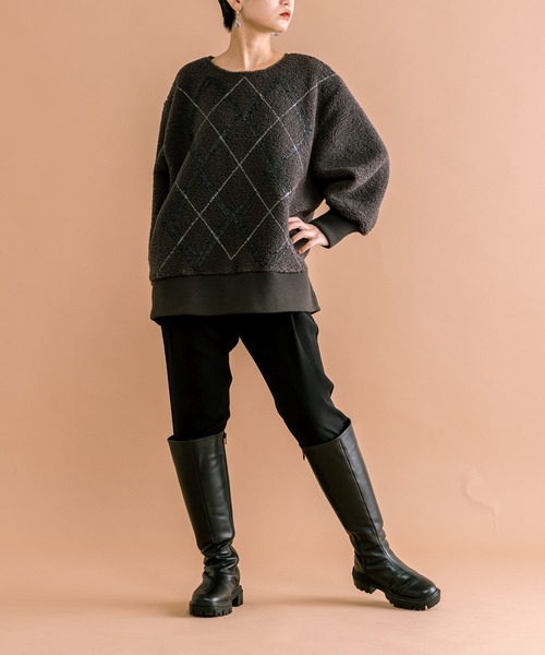 「ear PAPILLONNER」 「SUM1 STYLE」長袖カットソー FREE グレー レディース_画像3