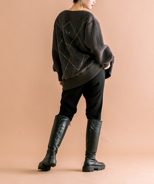 「ear PAPILLONNER」 「SUM1 STYLE」長袖カットソー FREE グレー レディース_画像5