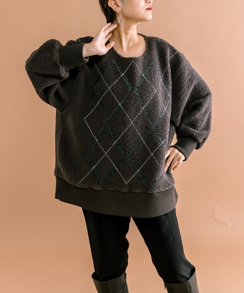 「ear PAPILLONNER」 「SUM1 STYLE」長袖カットソー FREE グレー レディース_画像6
