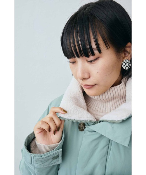 「MEDE19F」 中綿コート LARGE ライトグリーン レディース_画像9