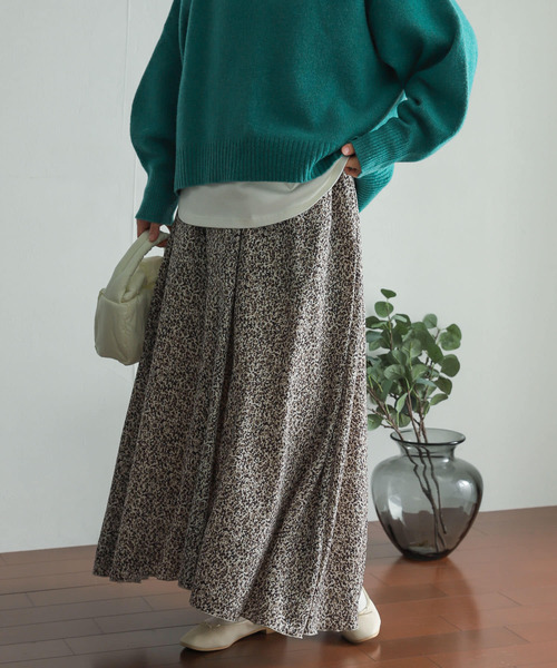 「URBAN RESEARCH DOORS」 フレアスカート MEDIUM グレー レディース_画像3