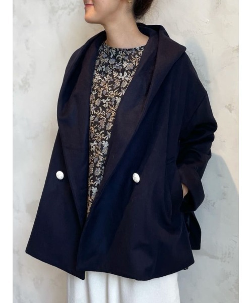 新品 BEARDSLEY ビアズリー ノーカラージャケット ネイビー BEARDSLEY（ビアズリー） ジャケット 0 ネイビー レディース