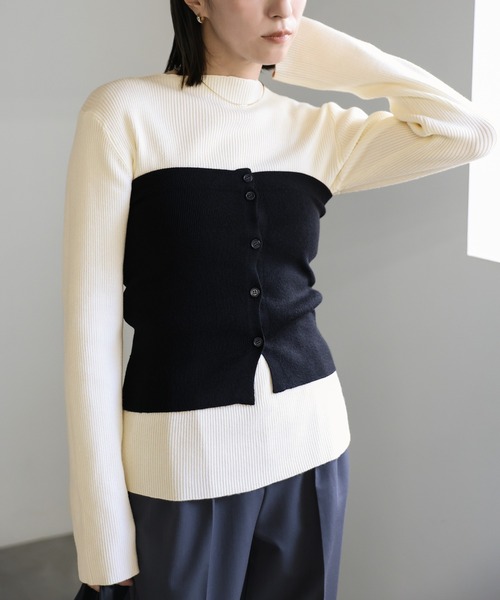 「select MOCA」 長袖ニット FREE グレー レディース_画像5