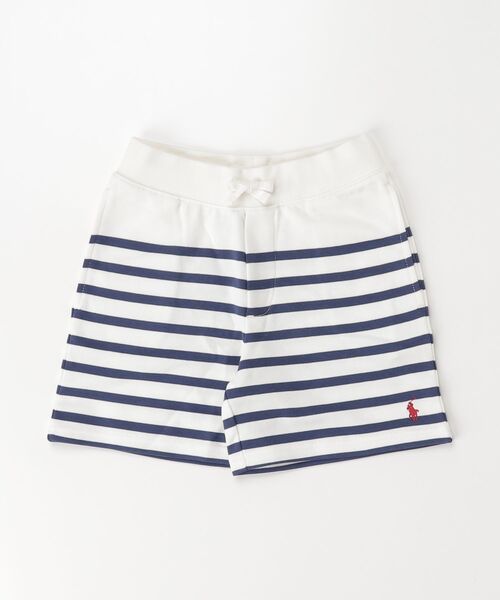 パンツ ストライプド フレンチ テリー ショートパンツ キッズ 子供服 男の子の画像