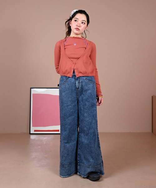 「MARKEY'S」 デニムパンツ 160cm ブラック レディース_画像2