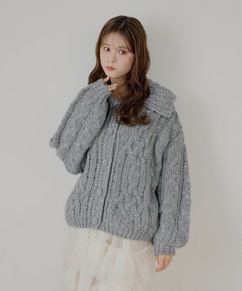 Chico  大人気！ ループカーディガン Chico（チコ） カーディガン モヘア風ルーズニットカーデ : ZOZOTOWN