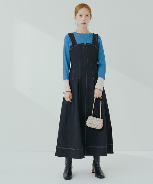 「natural couture」 ノースリーブワンピース FREE モカ レディース_画像2