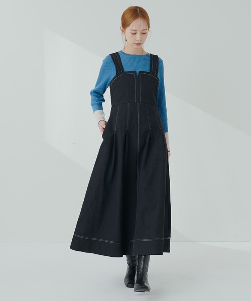 「natural couture」 ノースリーブワンピース FREE モカ レディース_画像3