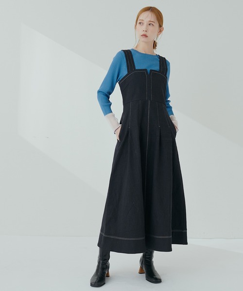 「natural couture」 ノースリーブワンピース FREE モカ レディース_画像4