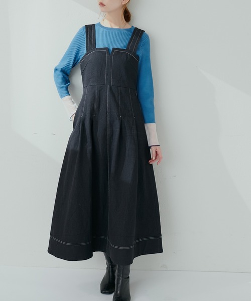 「natural couture」 ノースリーブワンピース FREE モカ レディース_画像5