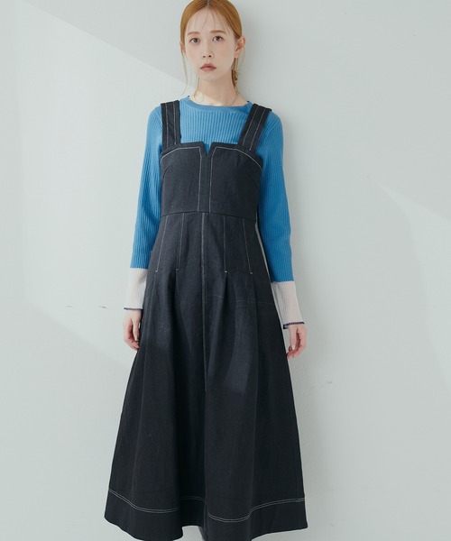 「natural couture」 ノースリーブワンピース FREE モカ レディース_画像6