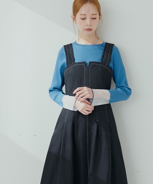 「natural couture」 ノースリーブワンピース FREE モカ レディース_画像7