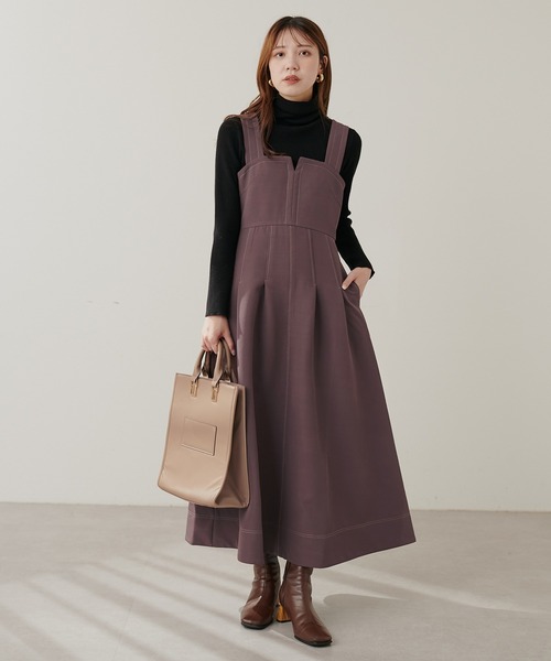 「natural couture」 ノースリーブワンピース FREE モカ レディース_画像9