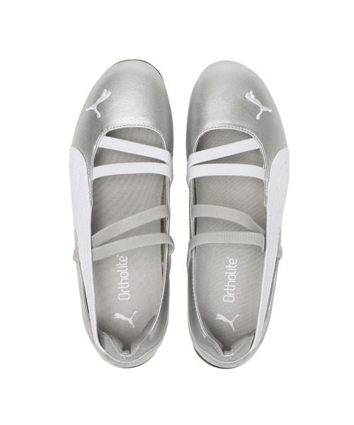 Puma Ortholite シルバー バレエシューズ US8 PUMA（プーマ） バレエシューズ パンプス SPEEDCAT BALLET METALLIC