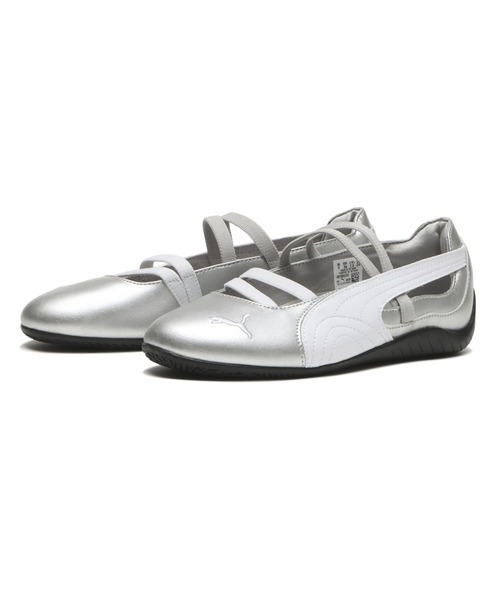 Puma Ortholite シルバー バレエシューズ US8 PUMA（プーマ） バレエシューズ パンプス SPEEDCAT BALLET METALLIC