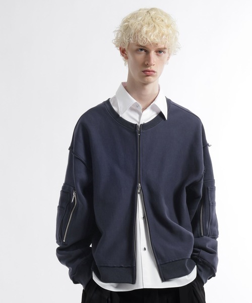 HARE ピグメントスウェット　セットアップ HARE（ハレ） トレーナー スウェット 2WAYピグメントZIPスウェット