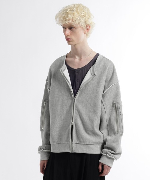 HARE（ハレ） トレーナー スウェット 2WAYピグメントZIPスウェット