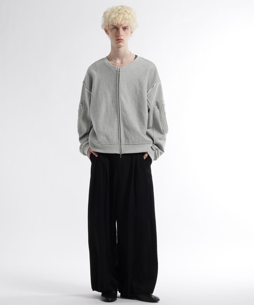 HARE（ハレ） トレーナー スウェット 2WAYピグメントZIPスウェット
