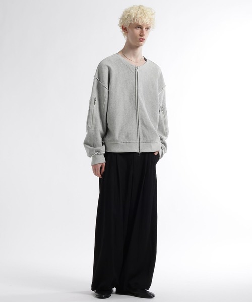 HARE（ハレ） トレーナー スウェット 2WAYピグメントZIPスウェット