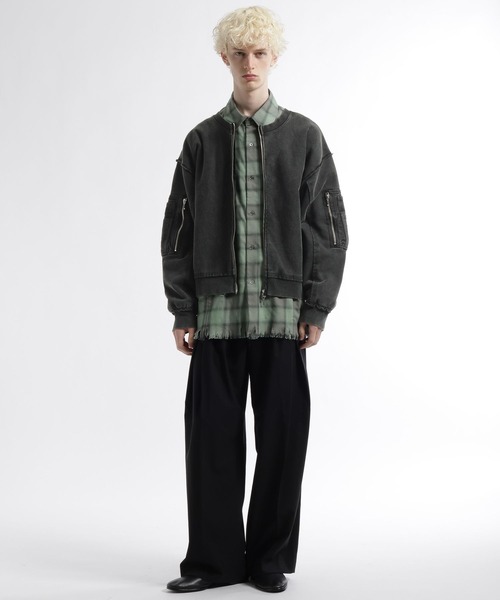 HARE ピグメントスウェット　セットアップ HARE（ハレ） トレーナー スウェット 2WAYピグメントZIPスウェット