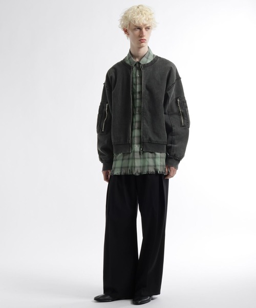 HARE（ハレ） トレーナー スウェット 2WAYピグメントZIPスウェット