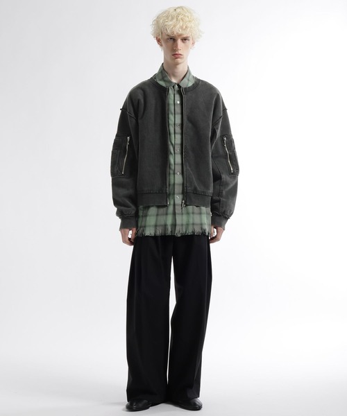 HARE（ハレ） トレーナー スウェット 2WAYピグメントZIPスウェット