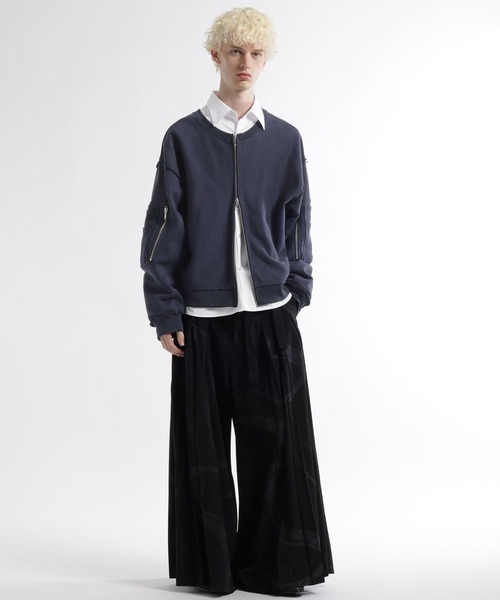 HARE（ハレ） トレーナー スウェット 2WAYピグメントZIPスウェット